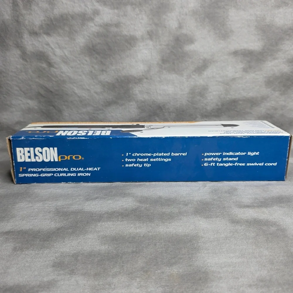 BELSON PRO 1" Curling‎ Iron #BP2015 Dual Heat Spring Grip 2012 NEW - Picture 2 of 6